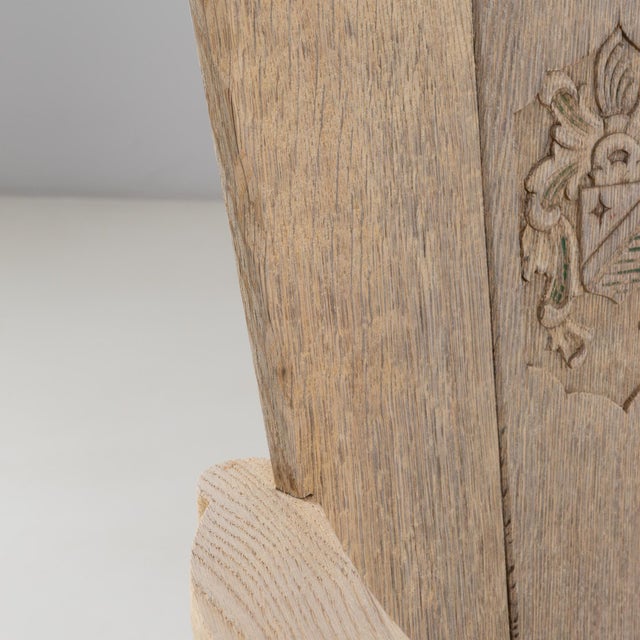 1970s French Carved Oak Armchairs With Upholstered Seats - A Pair For Sale - Image 12 of 18