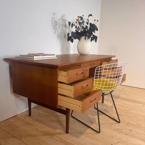 Scandinavian Teak Desk, 1960s For Sale - Image 3 of 9