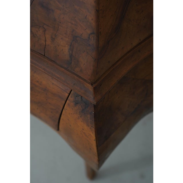 Italian Rococo Style Burl Olivewood Secretary Desk For Sale - Image 12 of 18