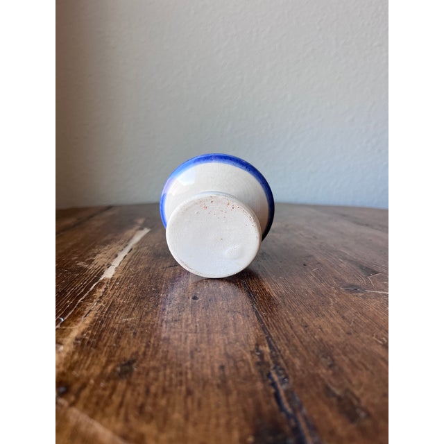 White Late 20th Century Armenian Hand Painted Candlestick Holder For Sale - Image 8 of 8