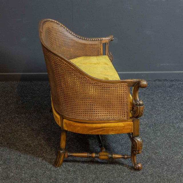 1920s William and Mary Style Walnut Sofa, 1920s For Sale - Image 5 of 14