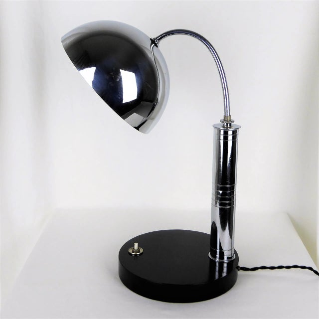 Art Deco Chromed Table Lamp, 1930s For Sale - Image 13 of 13