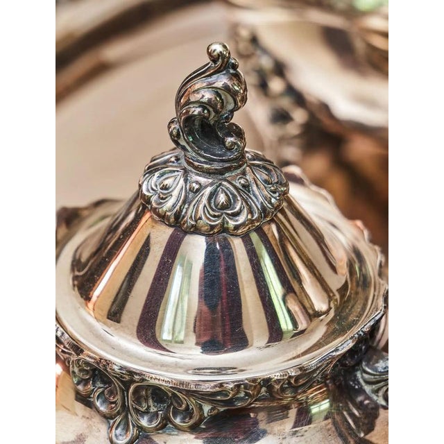Heirloom Coffee and Tea Service with Venetian Scroll from Oneida, Set of 5 For Sale - Image 11 of 15