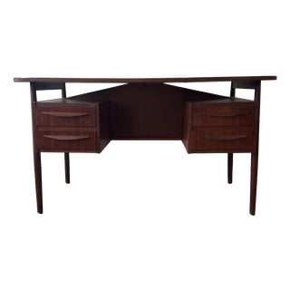 Danish Teak Desk by Gunnar Nielsen Tibergaard, 1960s For Sale