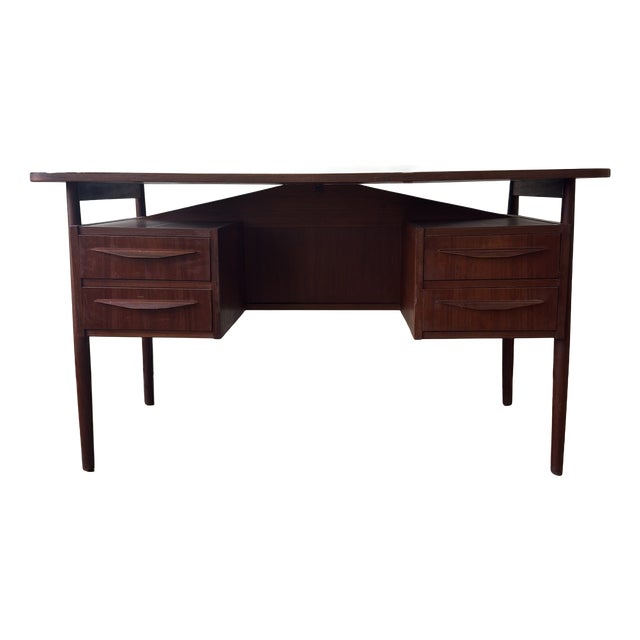 Danish Teak Desk by Gunnar Nielsen Tibergaard, 1960s For Sale