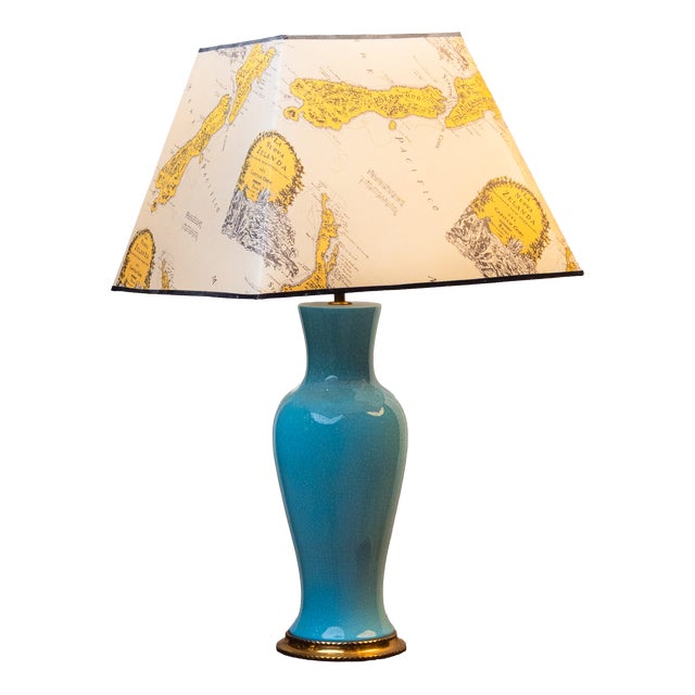 World Map Lamps, 1960s, Set of 2 For Sale