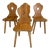 Antique Pine Softwood Farmhouse Chairs, 1950s, Set of 4 For Sale