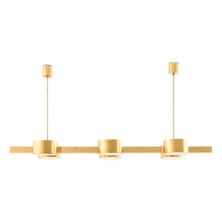 Ceiling Lamp in Brass and Plastic by Hans-Agne Jakobsson, 1950s For Sale