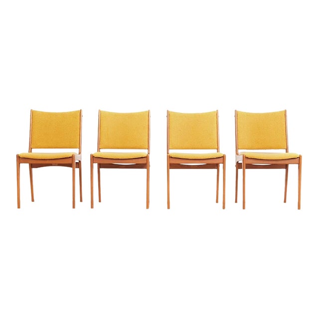 Set of Four Mid Century Danish Dining Chairs For Sale