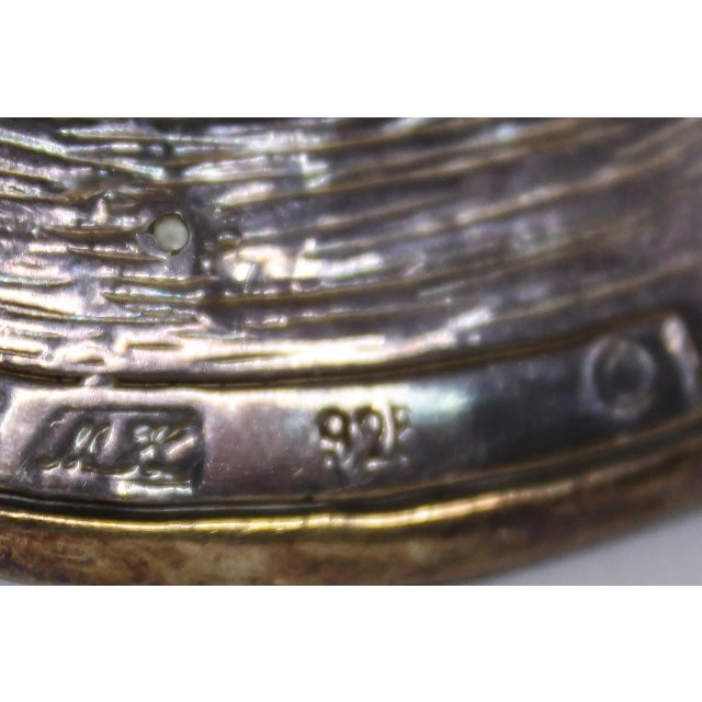 Sterling Silver-Wrapped Silver Choker Necklace For Sale - Image 4 of 4