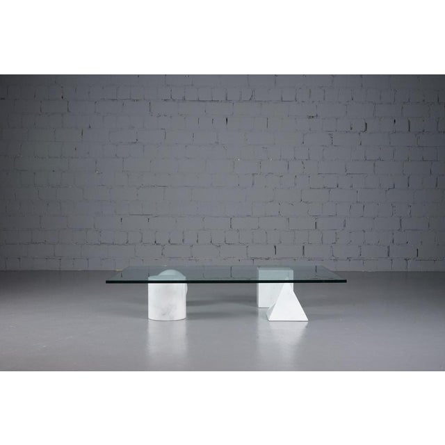 Metafora Coffee Table in White Marble by Massimo & Lella Vignelli for Casigliani For Sale - Image 3 of 7