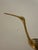 Elegant pair of vintage brass crane (heron) sculptures featuring complementary heights and beautifully detailed...