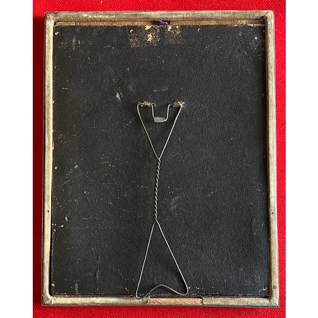 Antique Early 20th Century American Arts & Crafts Hand Hammered Silver Plate Picture Frame by Watrous Mfg. Co., Wallingford, Connecticut Circa 1900 For Sale - Image 13 of 14