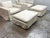 Restoration Hardware Slipcover Belgian Linen Shelter Armchairs + Ottomans, Set For Sale - Image 10 of 12