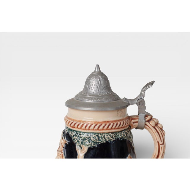 Mid 19th Century West German 1/8l Beer Stein With Pewter Lid For Sale In Lexington, KY - Image 6 of 14