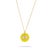 Contemporary Cheerful Neon Yellow Evil Eye & Diamond Pendant Gold Chain Necklace For Sale - Image 3 of 7