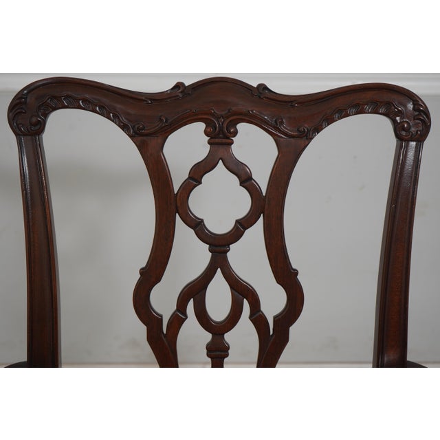 2000 - 2009 Set of 10 Henkel Harris Model 115 Mahogany Dining Room Chairs For Sale - Image 5 of 18