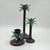 Vintage Curated Collection of Bronze and Verdigris Metal Palm Tree Candlestick Holders - Set of 3 For Sale - Image 9 of 11