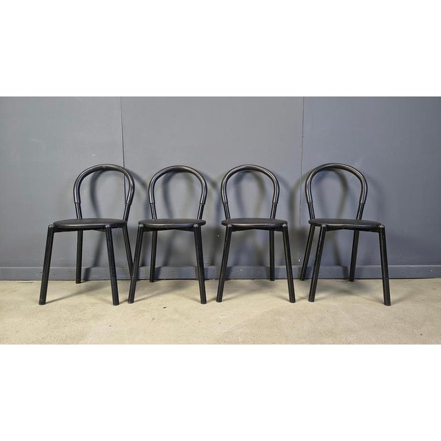 Italian Postmodern Dining Chairs, 1980s, Set of 4 For Sale - Image 14 of 17
