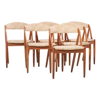 Kai Kristiansen Model 31 Mid Century Danish Teak Dining Chairs - Set of 6 For Sale
