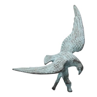 Vintage Brass Verdigris Eagle For Sale