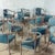 Late 20th Century Modern Set of 15 MTS Dining or Waiting Room Chairs Gray Frames & Blue Vinyl For Sale - Image 12 of 18