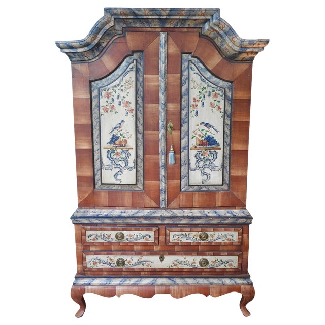 Late 18th Century Scandinavian Painted Wardrobe For Sale