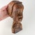 Wood Beautiful Vintage Hand Carved Wooden African Woman Girl With Ponytail Bust Head For Sale - Image 7 of 11