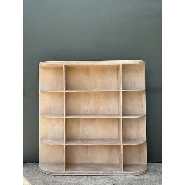 Vintage Washed Wood Wide Etagere For Sale - Image 10 of 12