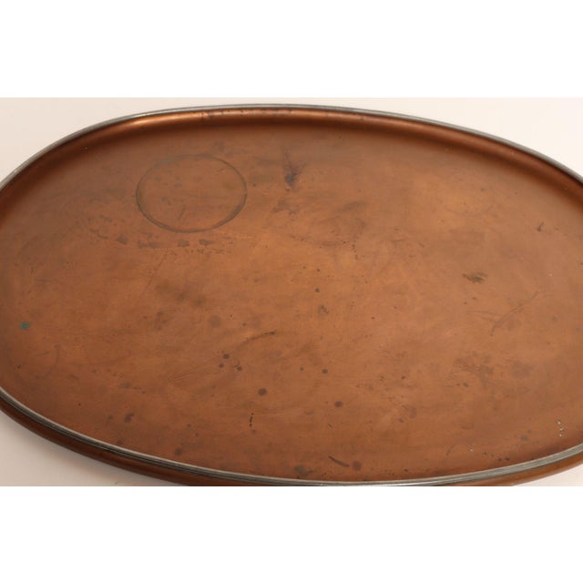 Large Mexican Arts and Crafts Copper and Silver-Plate Serving Tray by Tane For Sale - Image 10 of 18