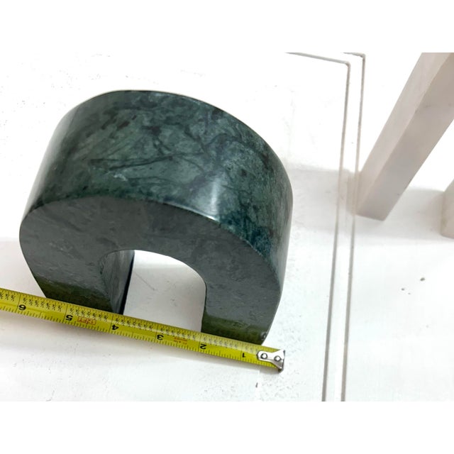 3 Pieces Set of Marble Bookends Decor For Sale - Image 9 of 12