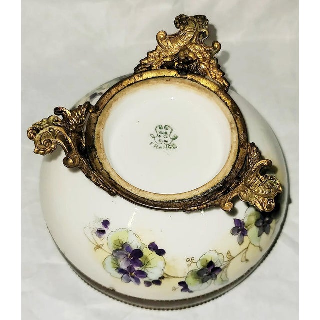 Metal Late 19th Century Limoges Covered Compote Jar For Sale - Image 7 of 7