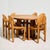 Solid pine dining set from the 1970s designed by Rainer Daumiller for Hirtshals Savvaerk. The set consists of six chairs...