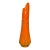 Vintage Dark Orange Le Smith Ribbed Bittersweet Mid Century Modern Swung Vase For Sale