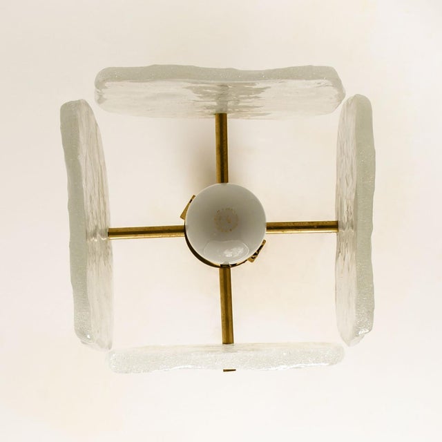 Ice Glass Pendant Light attributed to J. T. Kalmar, 1960s For Sale - Image 11 of 18
