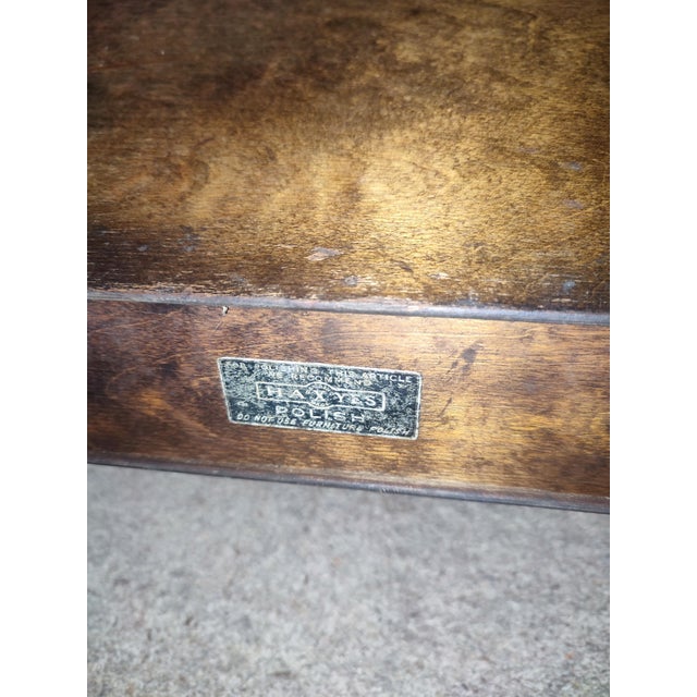 Vintage Double Wooden Magazine Rack by Haxyes, 1920s For Sale - Image 12 of 13