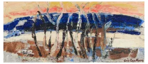 Eric Lundberg, Modernist Landscape, Oil on Canvas, 1960s