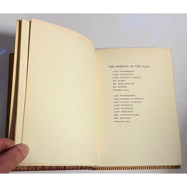 Fine Red Leather Binding - Lady Windermere's Fan - A Play About a Good Woman by Oscar Wilde, London 1908 For Sale - Image 10 of 12