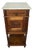 French Bedside Table in Oak with Marble Top For Sale
