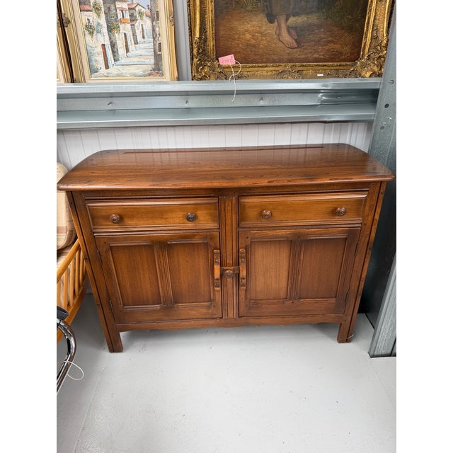 Vintage Sideboard with Cutlery Drawer from Ercol, 1960s For Sale - Image 9 of 10