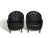 Mid 20th Century Pair of Sculptural Danish Club Chairs in Black Leather Attributed to Georg Kofoed For Sale - Image 13 of 14