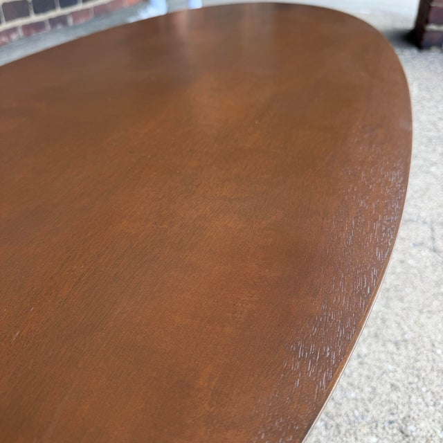 Refinished Mid Century Modern Walnut Surfboard Coffee Table For Sale - Image 4 of 9