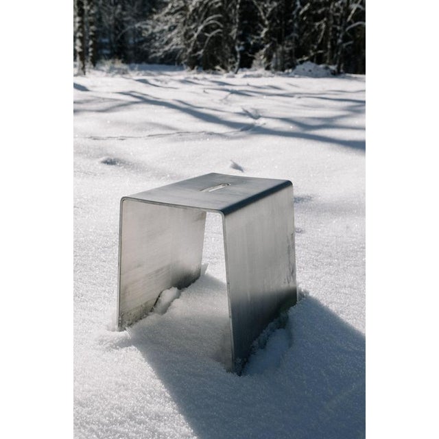 Como Aluminum Stool by Form & Eisen For Sale - Image 9 of 18