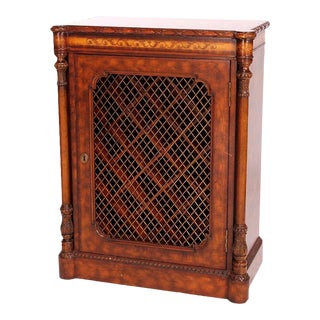 Maitland Smith Classical Greco Style Burl & Satinwood Wine Cask, Dry Bar, 20th Century For Sale