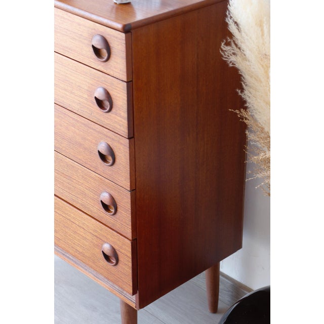 Wood Vintage Scandinavian Teak Chest of Drawers from Avalon, 1960 For Sale - Image 7 of 15