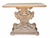 Antique Bleached Walnut Regency Style Marble Top Console Table.