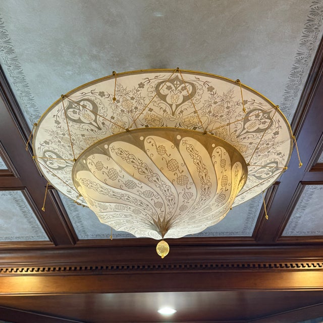 Fortuny Two Tier Scudo Chandelier For Sale - Image 10 of 10