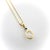 Metal 1990s 14k Gold Moonstone Cabochon and Sapphire Pendant Necklace For Sale - Image 7 of 8