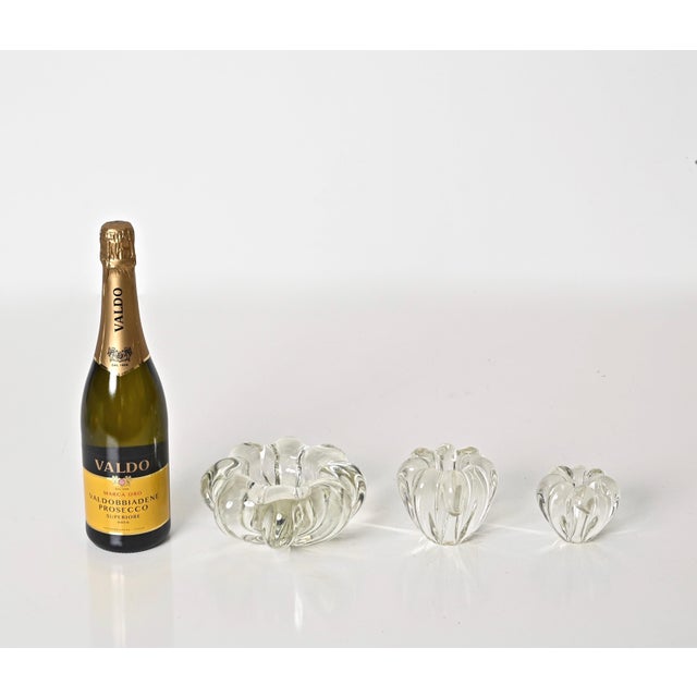 Mid-Century Modern Mid-Century Submerged Murano Glass Italian Bowls by Barovier for Erco, Italy, 1970s, Set of 3 For Sale - Image 3 of 18