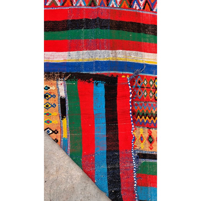 1980s Colorful Vintage Kilim Rug - 10.3 X 4.95 Ft For Sale - Image 10 of 12